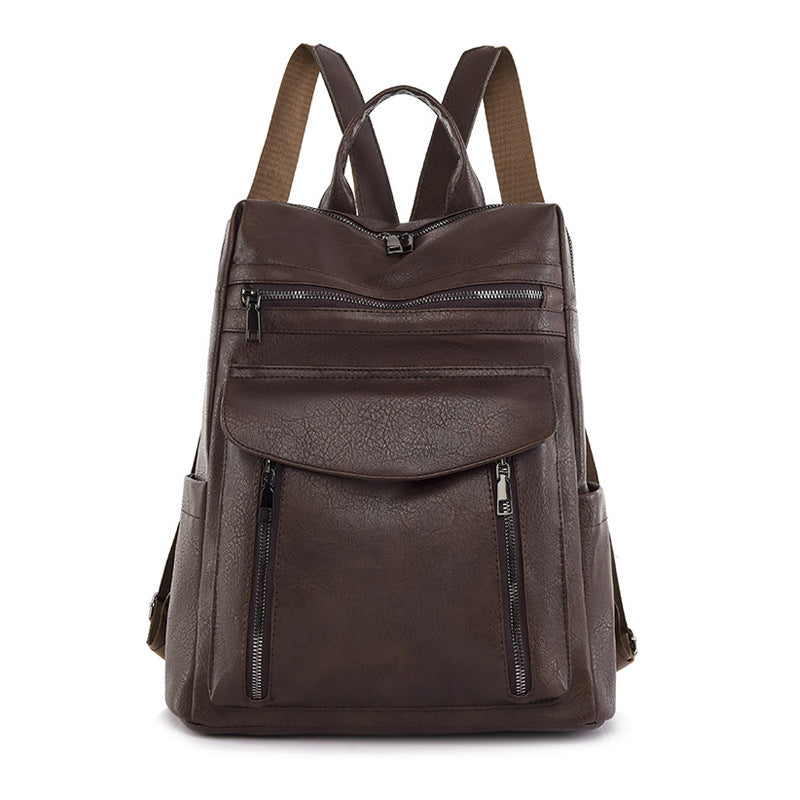 sac a dos couleur cafe de face