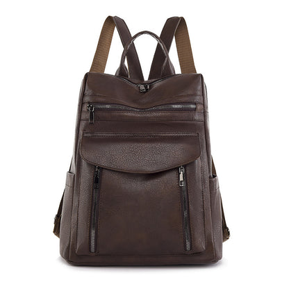 sac a dos couleur cafe de face