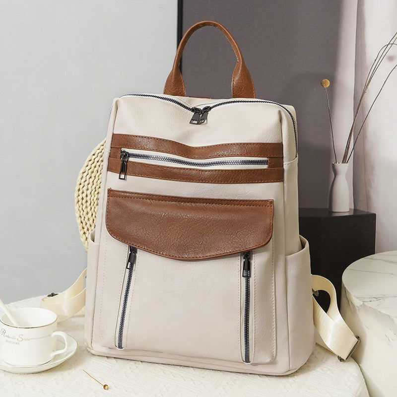 sac a dos femme blanc creme