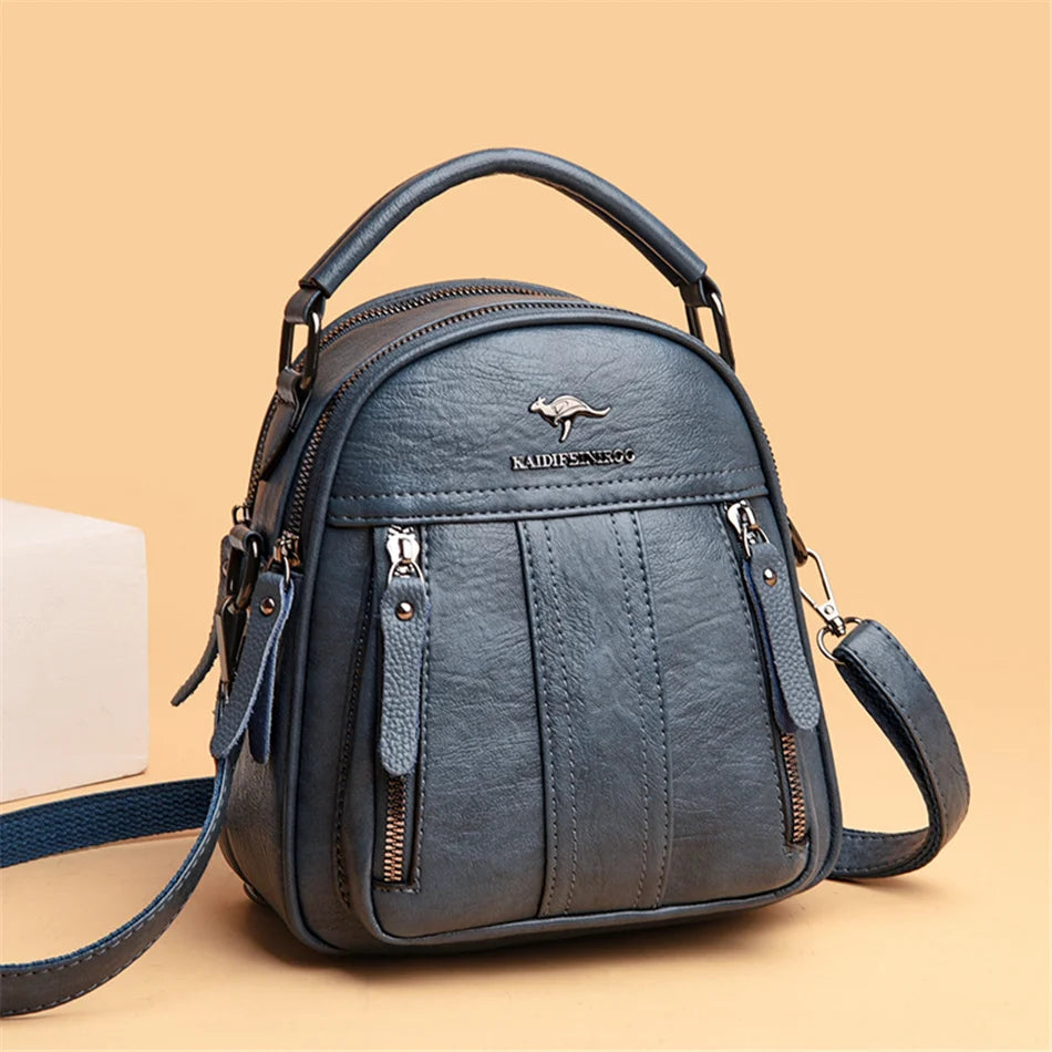 sac a dos femme bleu vue cote