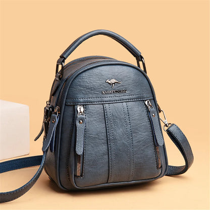 sac a dos femme bleu vue cote