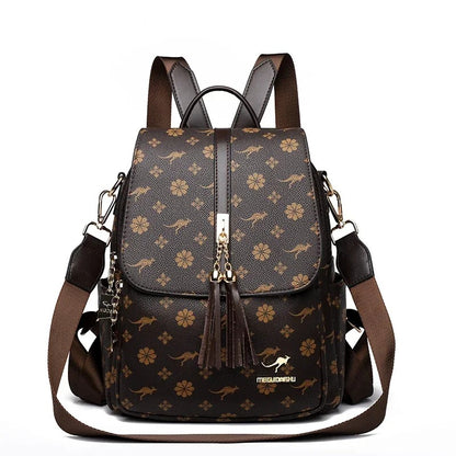 sac a dos femme brun avec brun
