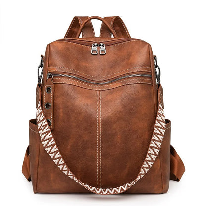 sac a dos femme brun bicolore rigueux