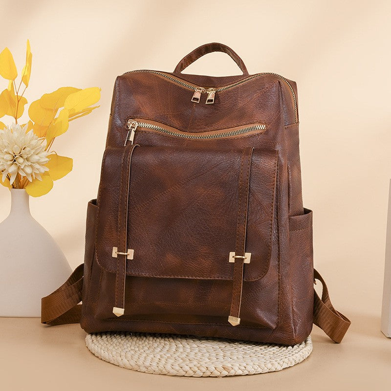 sac a dos femme brun