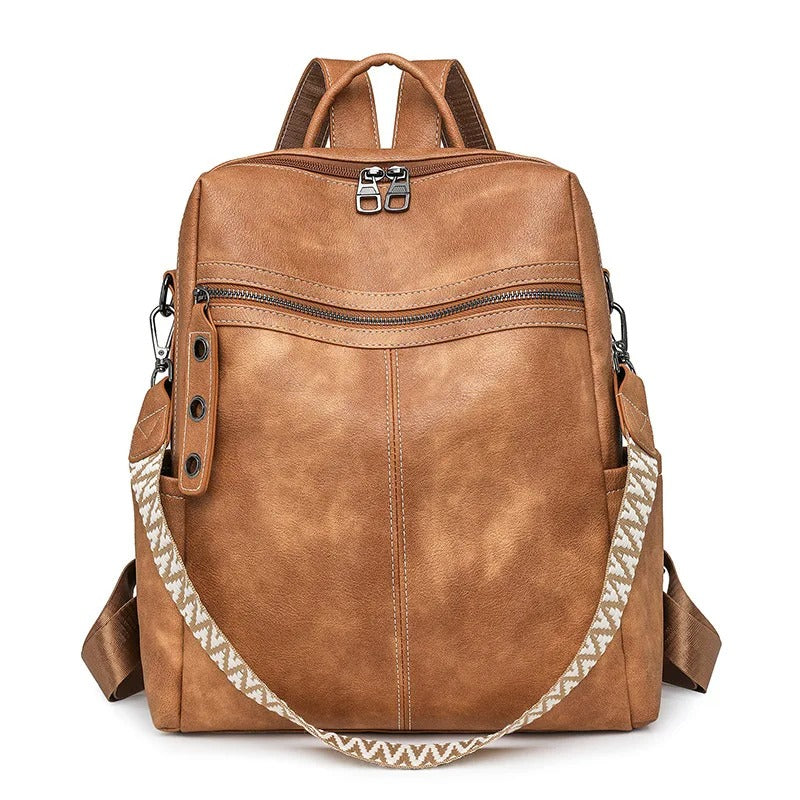 sac a dos femme brun