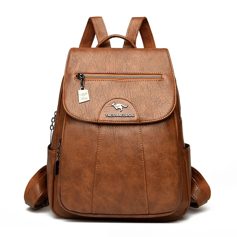 sac a dos femme brun