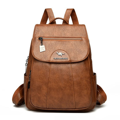 sac a dos femme brun