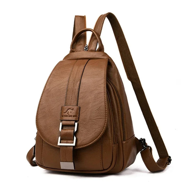 sac  dos femme brun