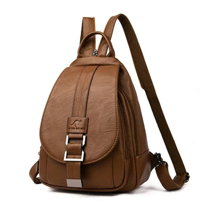 sac  dos femme brun