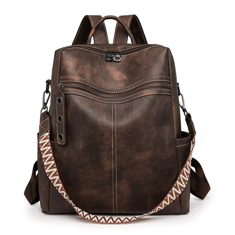sac a dos femme deux couleurs cafe