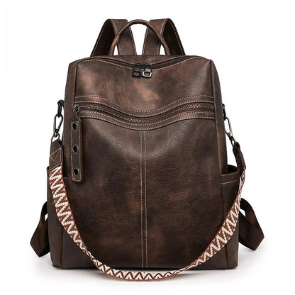 sac a dos femme deux couleurs cafe