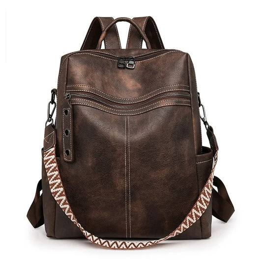 sac a dos femme deux couleurs cafe