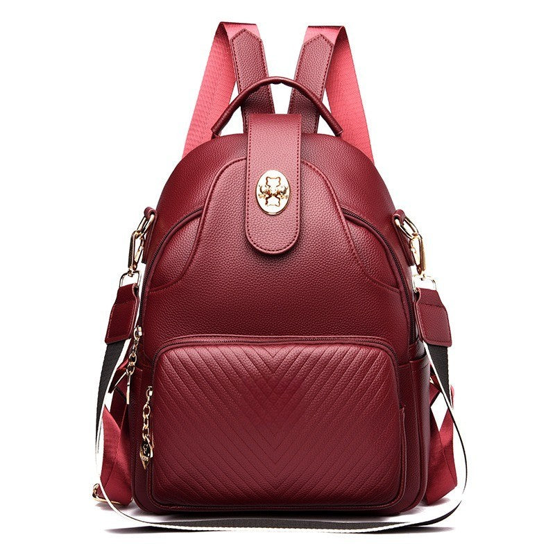 sac a dos femme elegant rouge vin