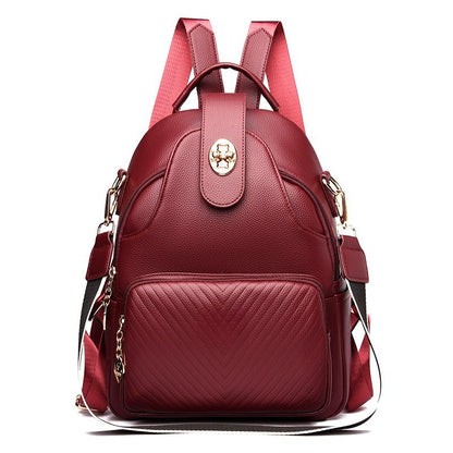 sac a dos femme elegant rouge vin
