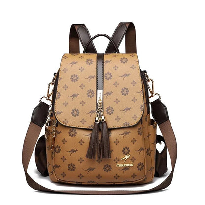 sac a dos femme couleur jaune brun