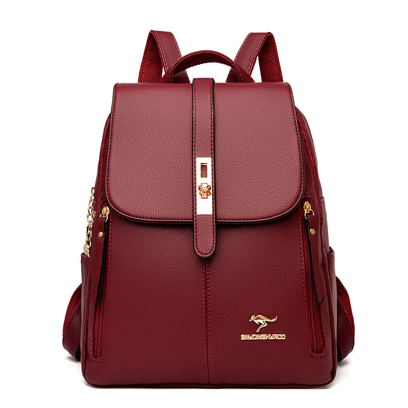 sac a dos femme rouge vin