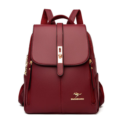 sac a dos femme rouge vin