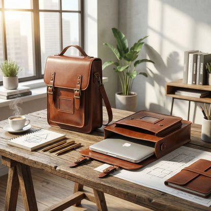 sac a dos femme sur un bureau