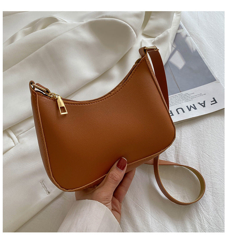 sac bandoulière femme rétro compact brun