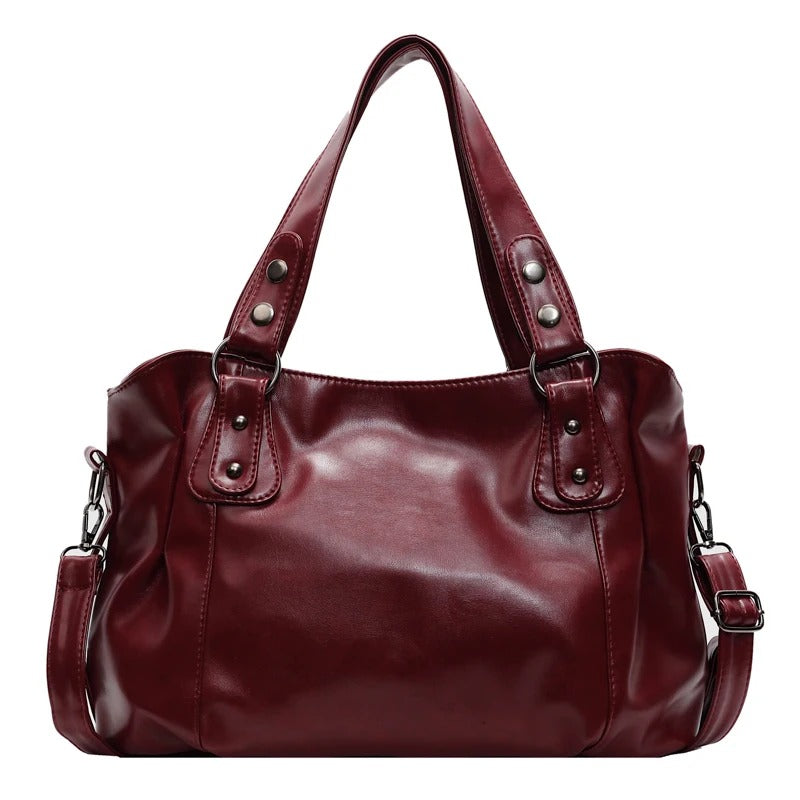 sac bandoulière femme vintage spacieux rouge vin