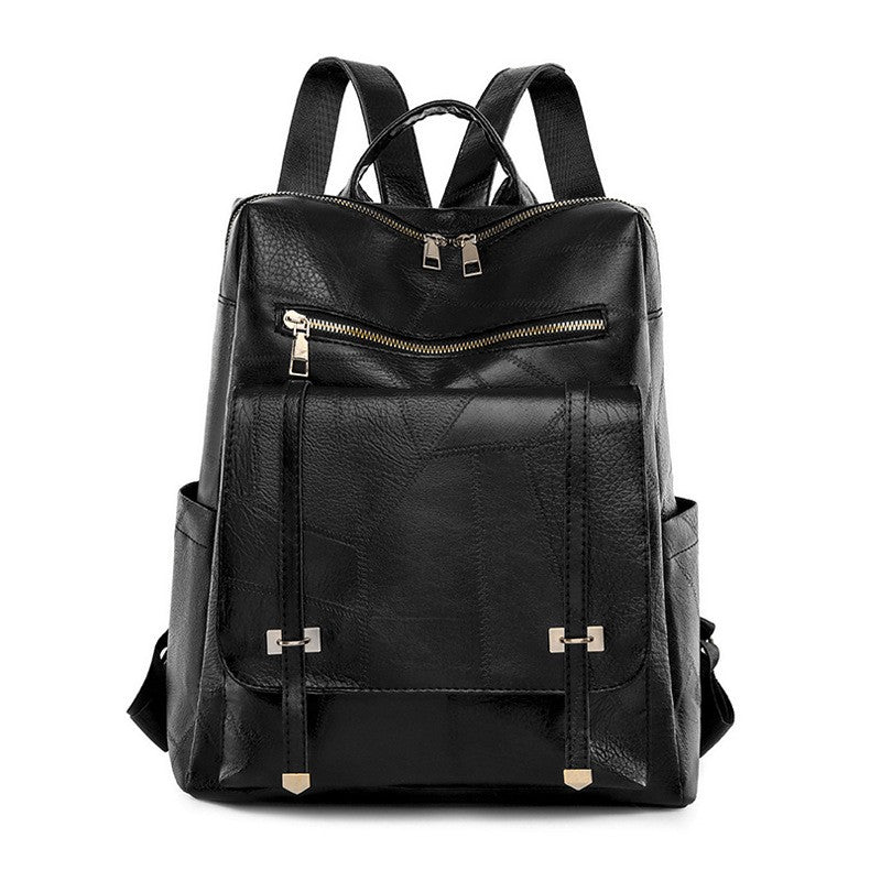 sac a dos femme de couleur noir de face