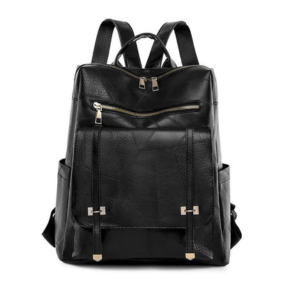 sac a dos femme de couleur noir de face